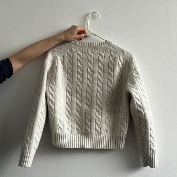 Aritzia affogato sweater in white, size small - Picture 3 of 4